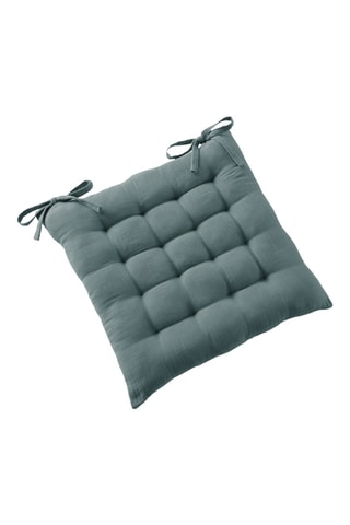 Coussin de chaise Gaïa - 40 x 40 cm - Bleu canard