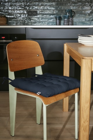 Coussin de chaise Gaïa - 40 x 40 cm - Bleu