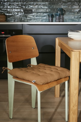 Coussin de chaise Gaïa - 40 x 40 cm - Marron