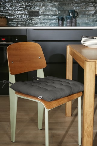 Coussin de chaise Gaïa - 40 x 40 cm - Anthracite