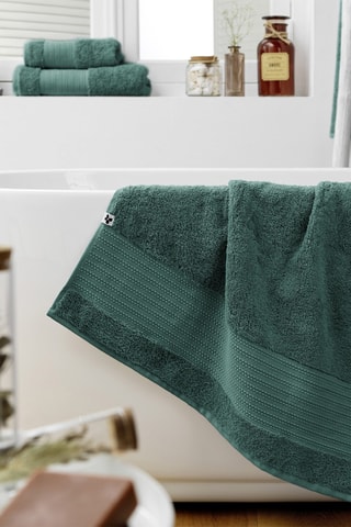 Drap de douche Garance Emeraude - 70 x 130 cm