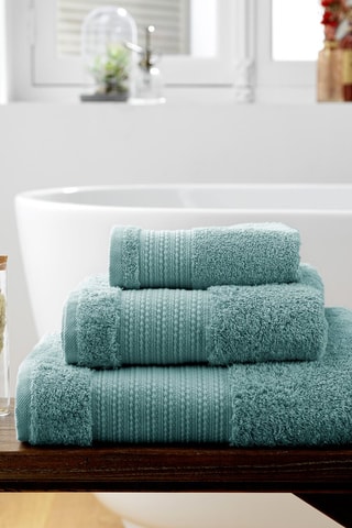 Drap de douche Garance Bleu glacier - 70 x 130 cm