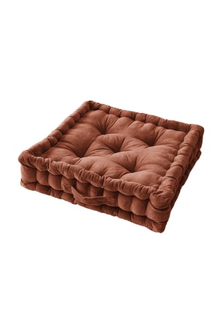 Coussin de sol César Terracotta - 50 x 50 x 10 cm