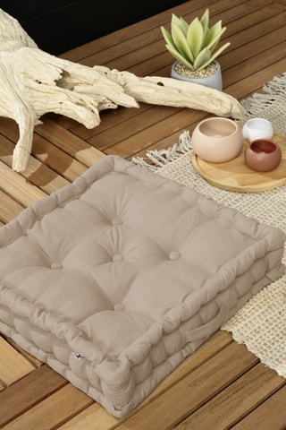 Coussin de sol Kala - 50 x 50 x 10 cm - Beige