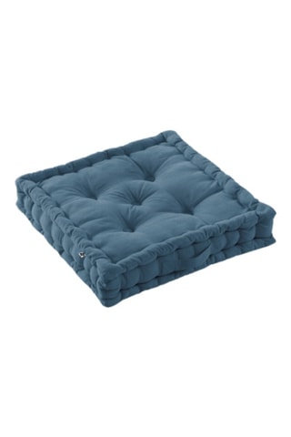 Coussin de sol Kala - 50 x 50 x 10 cm - Bleu
