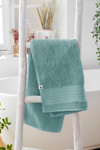 Serviette de toilette Garance Bleu glacier - 50 x 90 cm