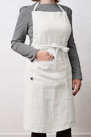 Tablier en lin - Blanc