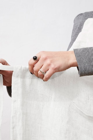 Tablier en lin - Blanc