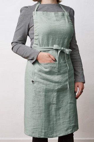 Tablier en lin Eucalyptus