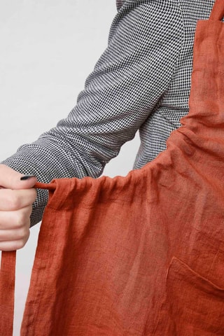 Tablier en lin - Paprika