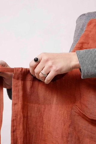 Tablier en lin - Paprika