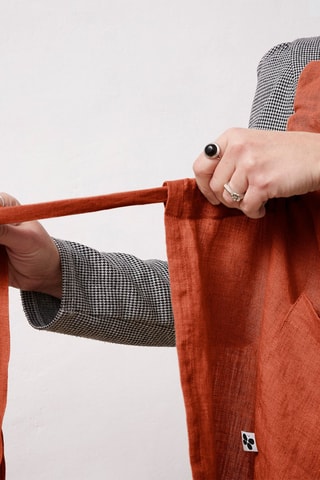Tablier en lin - Paprika