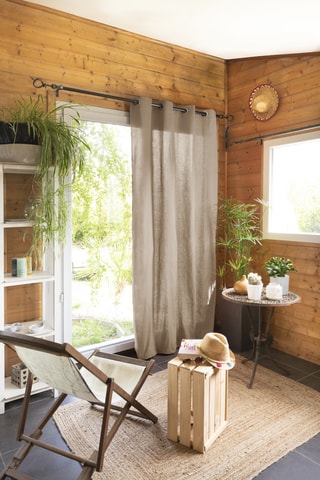 Rideau Kala - Beige foncé - 140 x 260 cm