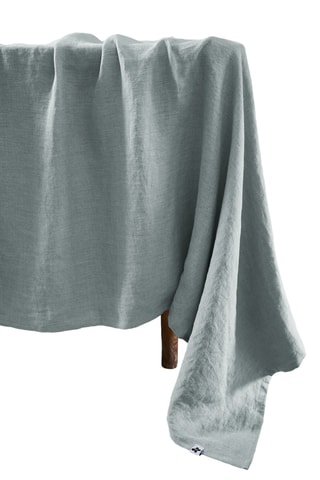 Nappe rectangulaire en lin Soline - Bleu