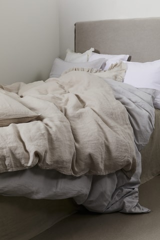 Parure de couette en lin Olivia - Beige