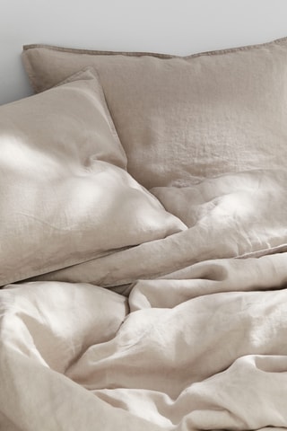 Parure de couette en lin Olivia - Beige