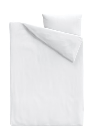 Parure de couette en coton biologique - Blanc
