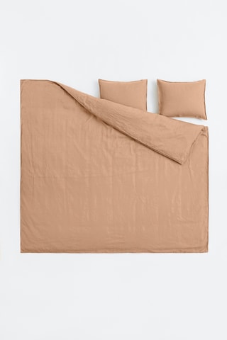 Linnen Overtrekset 104 Draad/m² Olivia - Beige