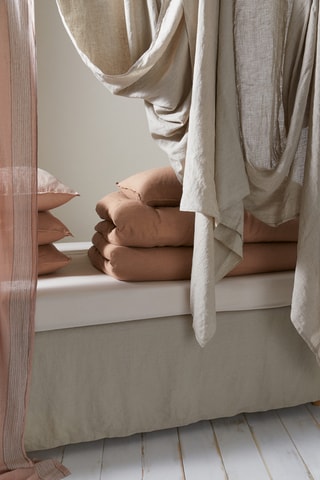 Linnen Overtrekset 104 Draad/m² Olivia - Beige