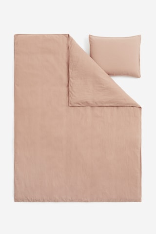 Parure de couette en lin Anna - Beige