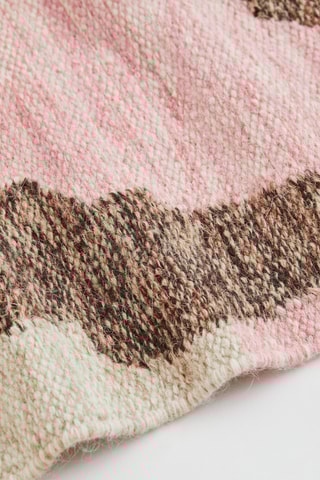 Tapis en velours et laine Ariana - Beige chiné - 70 x 100 cm
