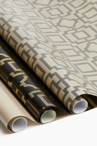 3 papiers cadeaux Xmas - 500 x 70 cm - Noir