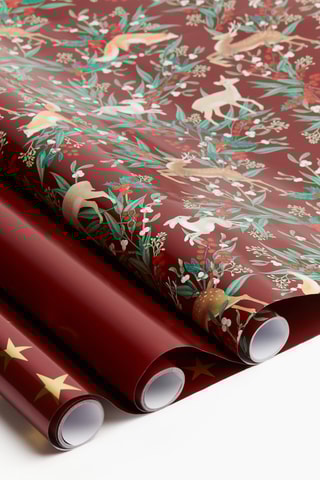 3 papiers cadeaux - 500 x 70 cm - Rouge