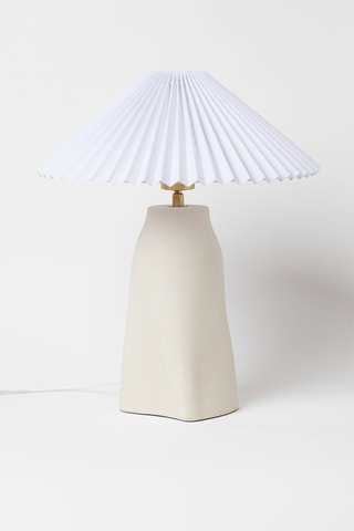 Abat-jour en lin Gravity - Blanc