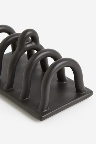 Porte - toasts en grès émaillé Kim - Noir