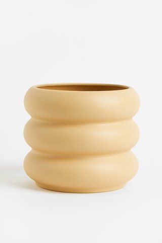 Keramische Bloempot Ella - 17,3 cm - Beige