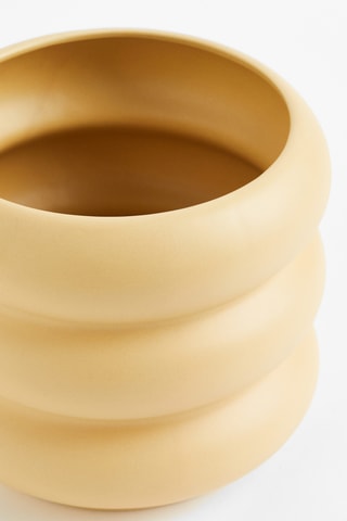Keramische Bloempot Ella - 17,3 cm - Beige