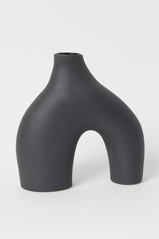 Geëmailleerd Aardewerk Kaarshouder Loop - 30 x 6,5 x 29 cm - Zwart