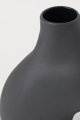 Geëmailleerd Aardewerk Kaarshouder Loop - 30 x 6,5 x 29 cm - Zwart