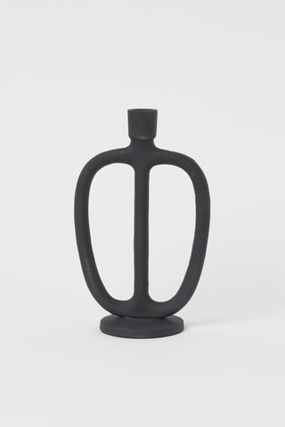 Bougeoir Loop - 24 cm - Noir