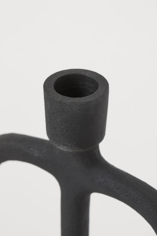 Bougeoir Loop - 24 cm - Noir