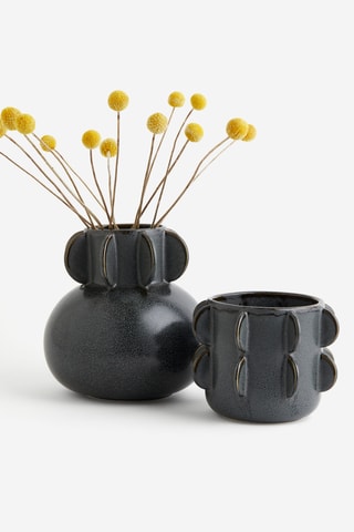 Aardewerk Vaas Earl - 23 cm - Zwart
