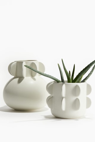 Aardewerk Vaas Earl L - 22 x 23 cm - Wit