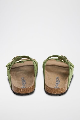 Mules en nubuck - Vert