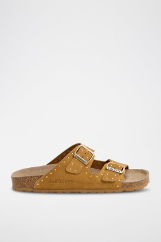 Mules en nubuck - Marron