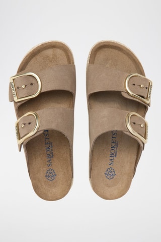 Mules en nubuck - Marron