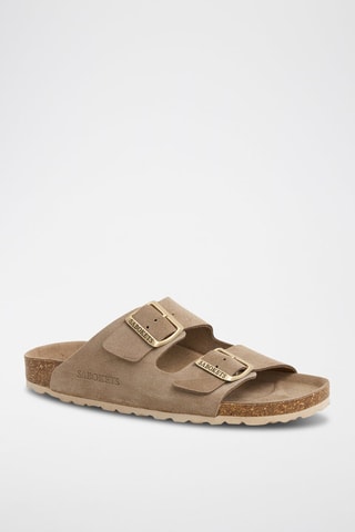 Mules en nubuck - Marron