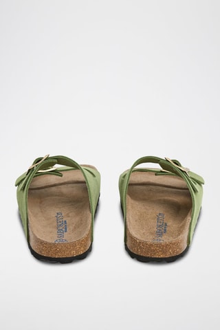 Mules en nubuck - Vert