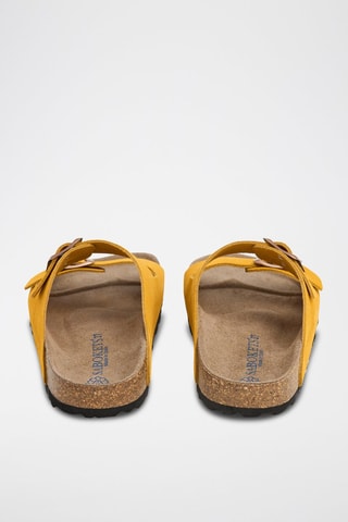 Mules en nubuck - Jaune