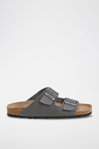 Mules en nubuck - Gris