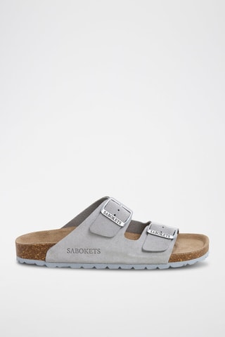 Mules en nubuck - Gris