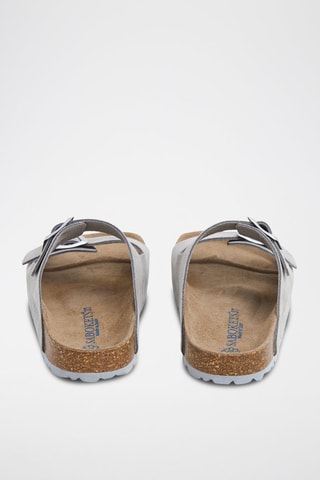 Mules en nubuck - Gris