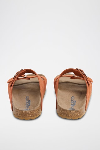 Mules en nubuck - Orange