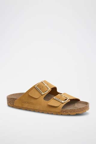 Mules en nubuck - Marron