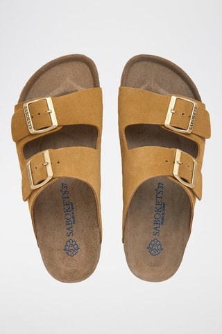 Mules en nubuck - Marron