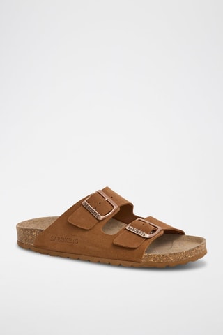 Mules en nubuck - Marron
